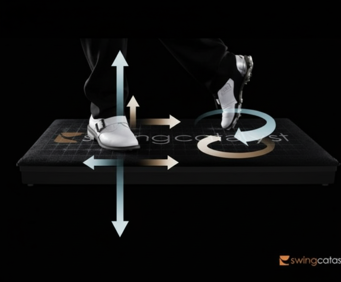Swing Catalyst motion plate demonstrating 3D force vectors